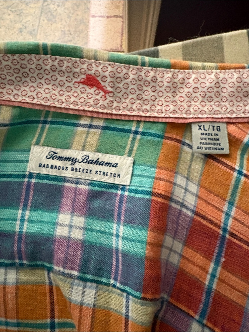 Tommy Bahama Barbados Breeze Playa Plaid Shirt Sz XL